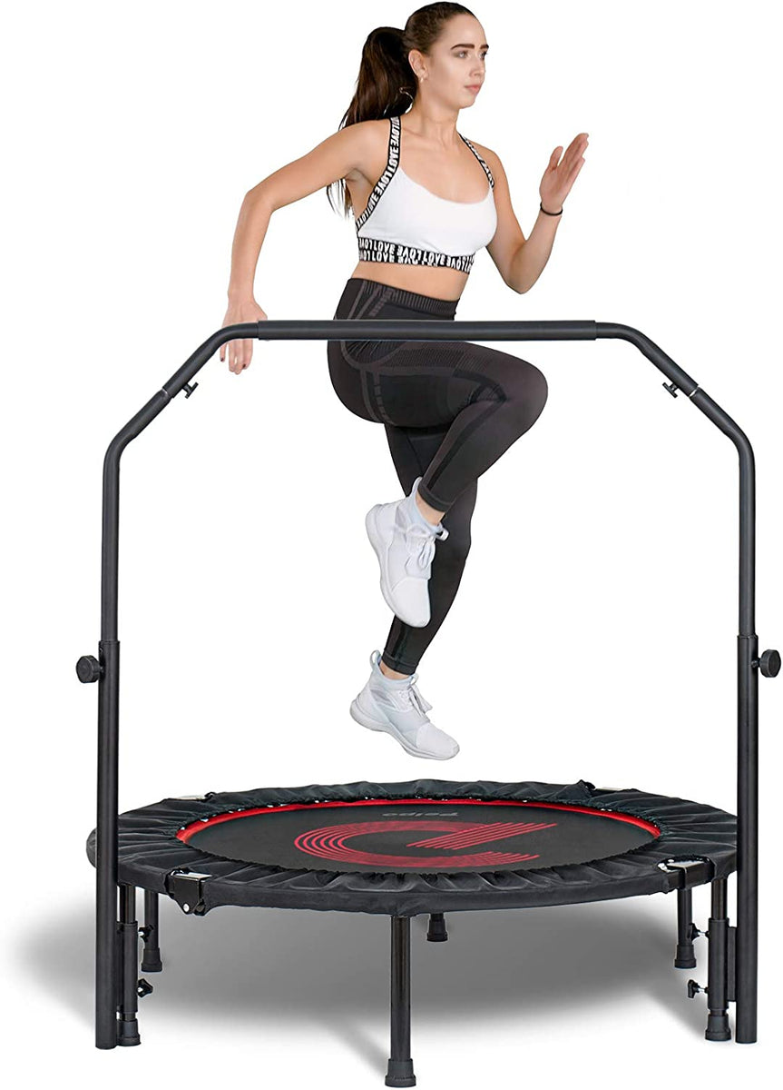 Pelpo 38 Mini trampolín plegable, trampolín de ejercicio con mango de –  Digvice