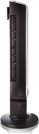 Ventilador de torre oscilante Lasko, 3 velocidades silenciosas, temporizador, control remoto, para dormitorio, cocina, oficina, 36 pulgadas, negro, 2511