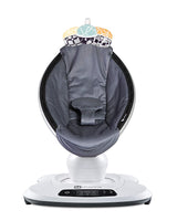 4moms mamaRoo 4 Columpio multimovimiento para bebé + cierre de correa de seguridad, columpio Bluetooth para bebé con 5 movimientos únicos, tela de malla fresca, gris oscuro 2001323SF