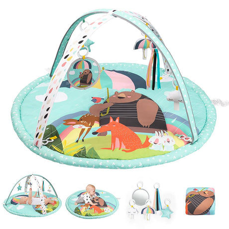 LADIDA Baby Play Gym 3 Stage Rainy Day Activity Mat con gran alfombra de juego acolchada de 43 pulgadas y juguetes interactivos basados en STEM para el desarrollo de habilidades sensoriales y motoras - DIGVICE MX