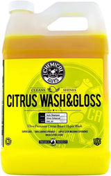 Chemical Guys CWS_301 Citrus Wash & Gloss Jabón espumoso para lavado de autos (funciona con cañones de espuma, pistolas de espuma o lavados de baldes) 128 fl oz (1 galón) Aroma cítrico