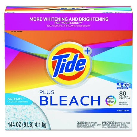 Tide Plus Bleach Detergente para ropa en polvo, original, (144 onzas, 80 cargas cada uno), 2 unidades - DIGVICE MX