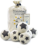 Friendsheep Bolas de lana para secadora de Friendsheep, paquete de 6 XL, orgánicas, premium, reutilizables, libres de crueldad, hechas a mano, comercio justo, sin pelusa, suavizante de telas Star - Stars Galore - DIGVICE MX