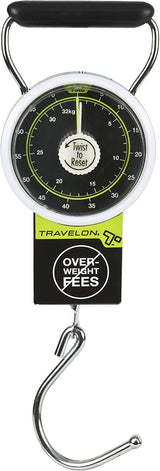 Travelon Stop & Lock - Báscula para equipaje, color negro.