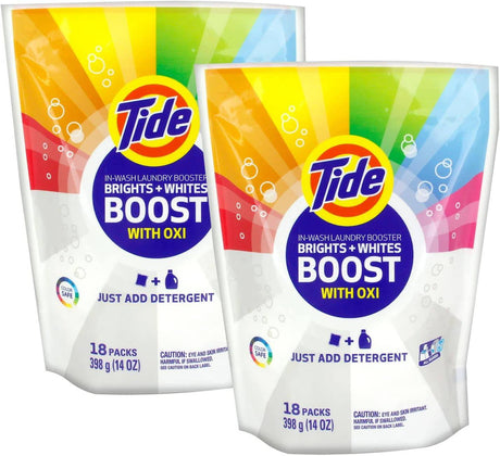 Tide Brights and Whites Rescue In-Wash Laundry Booster, 18 unidades (Paquete de 2 Brights) - DIGVICE MX