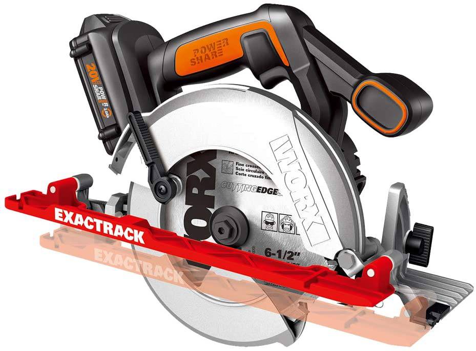 Worx WX530L.9 20V Power Share ExacTrack Sierra circular inalámbrica de 6.5" (solo herramienta) - DIGVICE MX