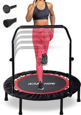 Kanchimi 40 "Plegable Mini Fitness Ejercicio interior Rebounder Trampolín con asa, carga máxima 330 lbs