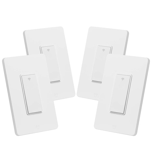 Interruptor de luz Wi-Fi inteligente Geeni TAP, no requiere concentrador, compatible con Alexa, Google Home, requiere Wi-Fi de 2,4 GHz (interruptor de luz inteligente - 4 unidades) - DIGVICE MX