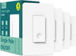 TREATLIFE Paquete de 4 interruptores inteligentes, interruptor de luz inteligente de 2,4 GHz, interruptor de luz WiFi de un solo polo, cable neutro requerido, funciona con Alexa, Google Home y SmartThings - DIGVICE MX