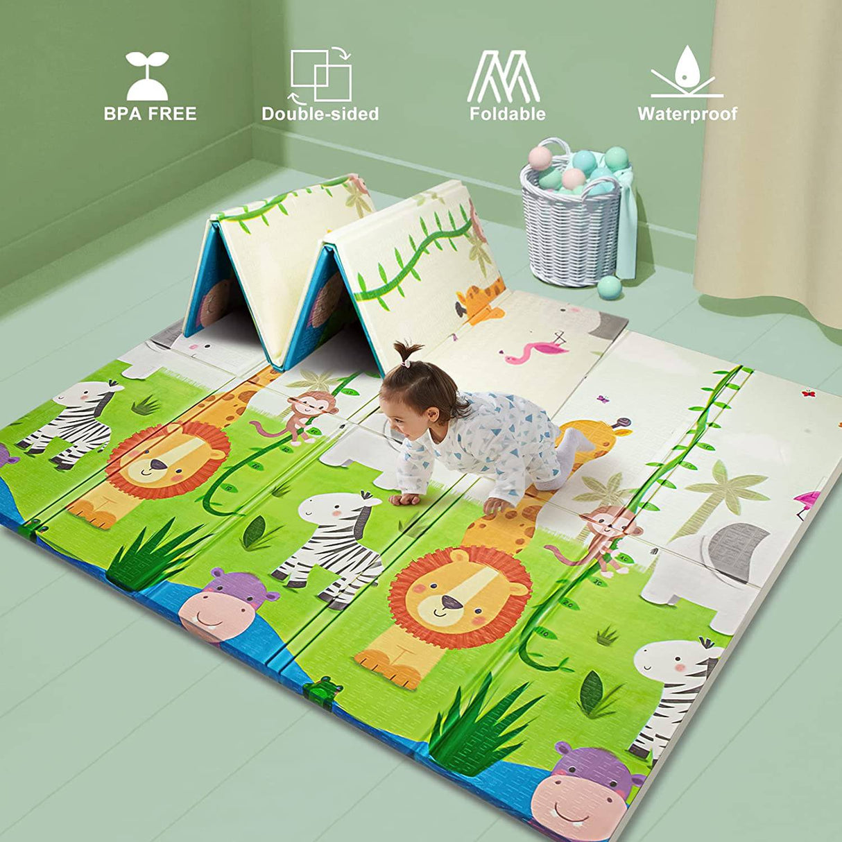 Gelli Mat - Espuma cómoda para jugar - 72 piezas de alfombra de juego para  bebé entrelazada - Múltiples diseños creativos. Resistente al agua, no