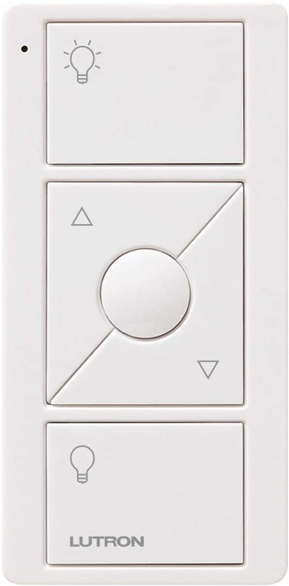 Lutron PJ2-3BRL-WH-L01R - Mando a distancia de 3 botones con pico para subir/bajar para Caseta Wireless Smart Lighting Dimmer Switch, color blanco - DIGVICE MX