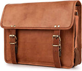 Berliner Bags Vintage Leather Messenger Bag York, Maletín para Hombre y Mujer - Marrón