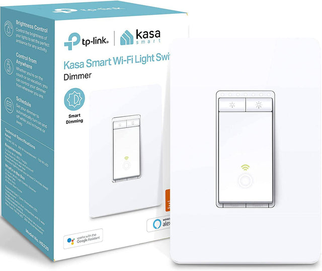 Kasa HS220 Interruptor de atenuación inteligente, unipolar, necesita cable neutro, interruptor de luz Wi-Fi de 2,4 GHz, funciona con Alexa y Google Home, certificado UL, no requiere concentrador - DIGVICE MX