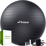 Trideer - Pelota de yoga para ejercicio, silla de 5 tamaños, pelota suiza resistente para equilibrio, estabilidad, embarazo y fisioterapia, bomba rápida incluida. LARGE