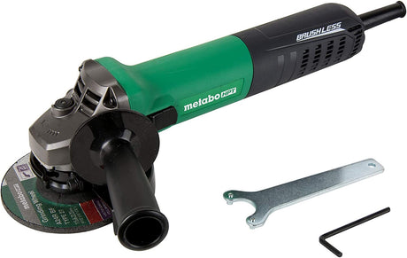 Amoladora angular Metabo HPT | 4-1/2 pulgadas | CA sin escobillas | Velocidad variable | Motor de 12 amperios | 2800 - 10 000 rpm | 1300W | Interruptor deslizante con bloqueo de gatillo | Garantía de 1 año | G12VE - DIGVICE MX