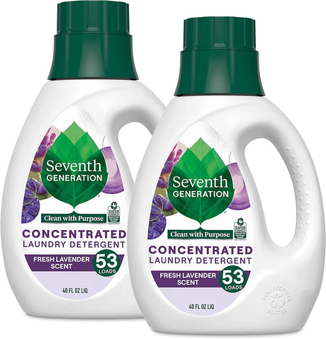 Seventh Generation Detergente concentrado para ropa, aroma de lavanda fresca, 40 oz, paquete de 2 (106 cargas) - DIGVICE MX