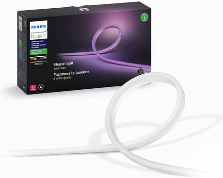 Philips Hue Smart Outdoor Lightstrip, 5 m/16 pies, (voz compatible con Amazon Alexa, Apple Homekit y Google Home, Hue Hub se vende por separado), color blanco - DIGVICE MX