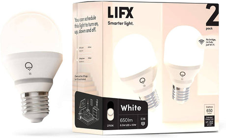 LIFX blanco, tornillo Edison E26 (paquete de 2) - DIGVICE MX