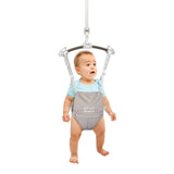 Infant Master Baby Doorway Jumpers, resistente Johnny Jumper con correa ajustable de 10.8"-23.6" pulgadas, suave Baby Johnny Bouncer con bolsa de asiento, regalo ideal para bebés, portátil y fácil de usar, gris - DIGVICE MX
