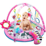 Amagoing Baby Gym Play Mat, Gimnasio de actividades para bebés 4 en 1 con 6 juguetes desmontables y hoyo de pelota para el descubrimiento del desarrollo de habilidades motoras y sensoriales de los niños pequeños, para bebés de 0 a 12 meses - DIGVICE MX