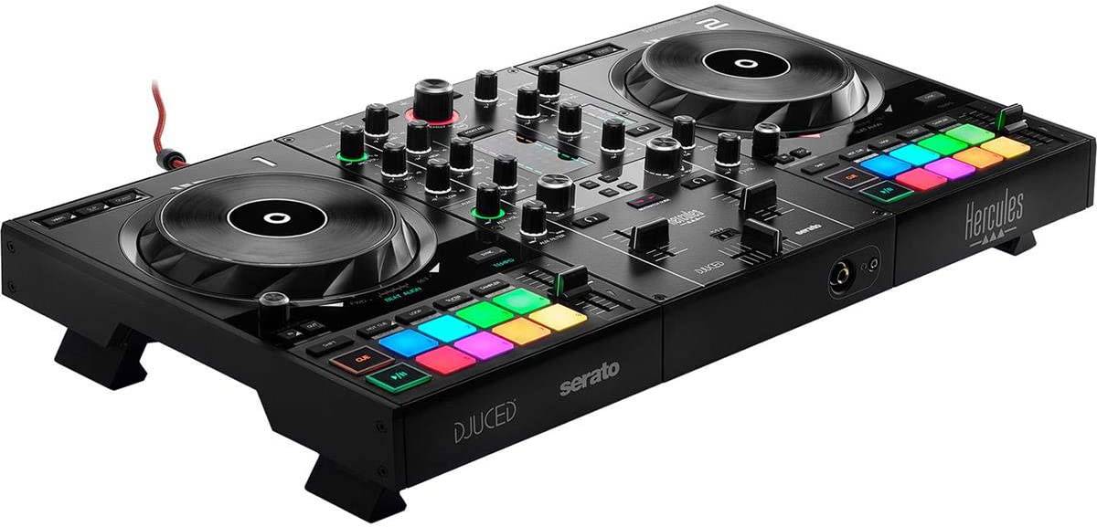 Hercules DJControl Inpulse 500: controlador de DJ USB de 2 decks para Serato DJ y DJUCED (incluido)