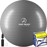 ProBody Pelota de pilates, de ejercicio Pelota de yoga, fitness, equilibrio, entrenamiento en casa, oficina y terapia física con bomba