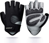 Vinsguir - Guantes de entrenamiento para hombres y mujeres, guantes de levantamiento de pesas sin dedos para ejercicio, guantes de gimnasio ligeros y transpirables