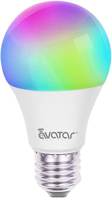 AVATAR - Bombilla de luz WiFi inteligente E26, bombillas LED que cambian de color Alexa RGBCW Funciona con Google Home/Avatar Controls/Smart Life App, no requiere concentrador (8 W = 70 W) - DIGVICE MX