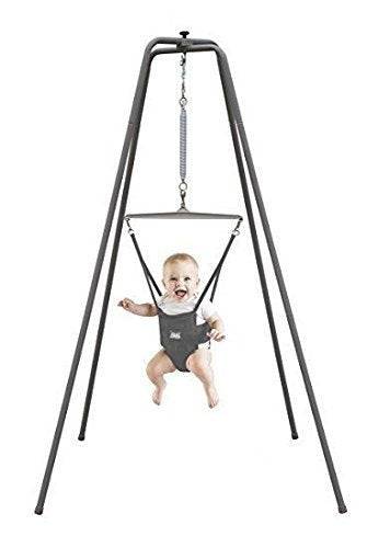  Saltador y columpio 2 en 1, puente para bebé para uso en  interiores y exteriores, columpio para bebé con soporte plegable, juego de  columpio estable para niños pequeños : Bebés