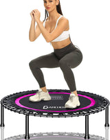 Darchen Mini trampolín de 450 libras para adultos, trampolín de ejercicio de rebote pequeño para interiores para entrenamiento físico para un rebote silencioso y acolchado de forma segura, [40 pulgadas]