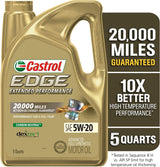 Aceite Castrol Edge Sintético Rendimiento Extendido 5W20 5qts