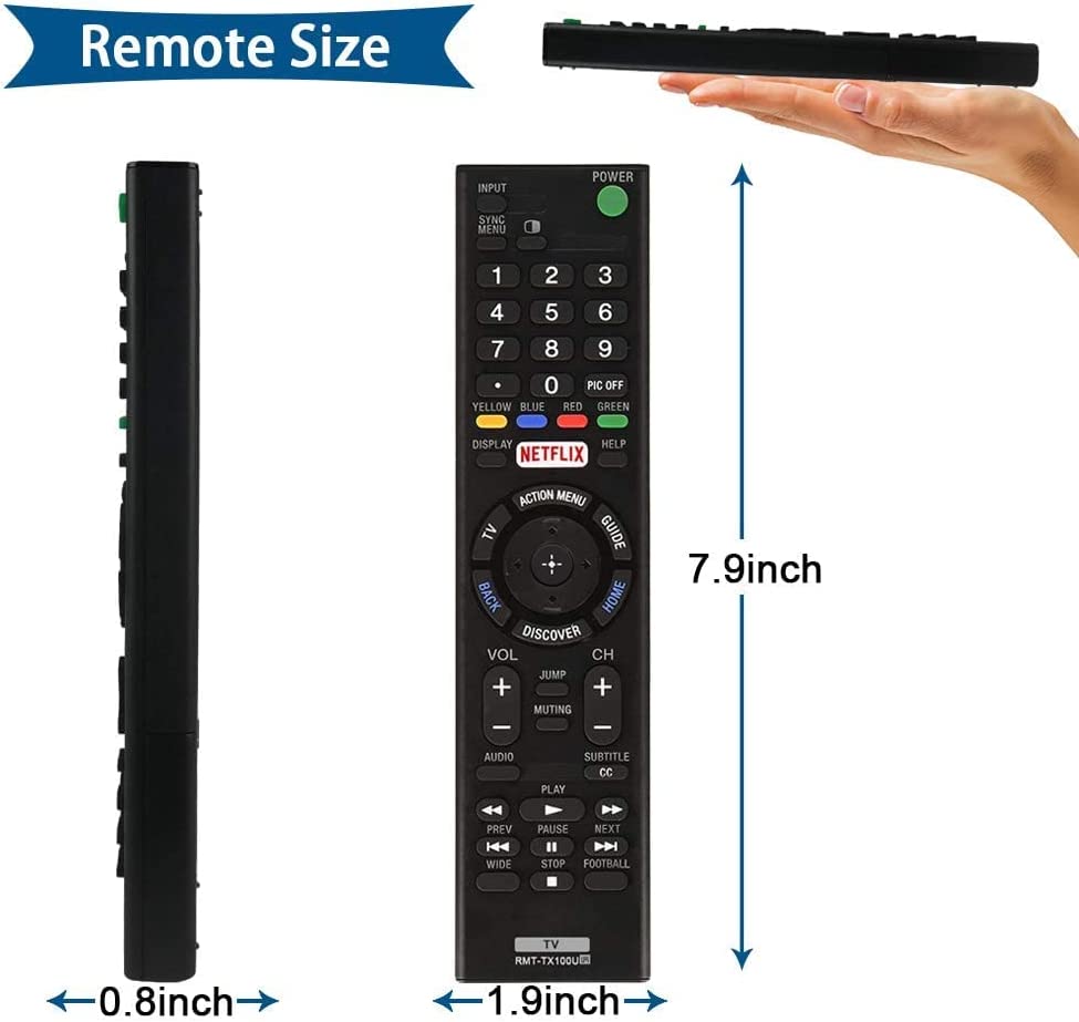 AZMKIMI RMT-TX100U Reemplazo remoto para Sony Bravia RMTTX100U Control remoto de TV