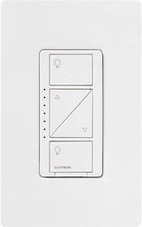 Lutron Caseta Smart Home Dimmer Switch, funciona con Alexa, Apple HomeKit y Google Assistant | para bombillas LED, bombillas incandescentes y bombillas halógenas | PD-6WCL-WH | Blanco - DIGVICE MX