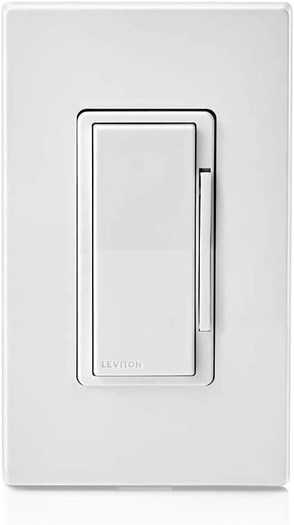 Leviton D26HD-2RW Decora Smart Wi-Fi Dimmer (2da generación), funciona con Hey Google, Alexa, Apple HomeKit/Siri y Anywhere Companions, no requiere concentrador, requiere cable neutro, blanco - DIGVICE MX