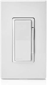 Leviton D26HD-2RW Decora Smart Wi-Fi Dimmer (2da generación), funciona con Hey Google, Alexa, Apple HomeKit/Siri y Anywhere Companions, no requiere concentrador, requiere cable neutro, blanco - DIGVICE MX