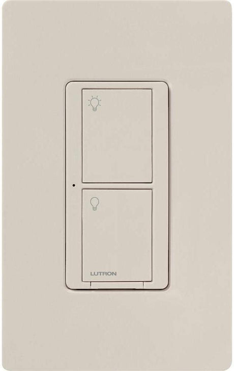 Interruptor de hogar inteligente Lutron Caseta, funciona con Alexa, Apple HomeKit, Google Assistant | 6 amperios, para ventiladores de techo, extractores, bombillas de luz LED, bombillas incandescentes y halógenas | PD-6ANS-LA | Almendra Claro - DIGVICE MX