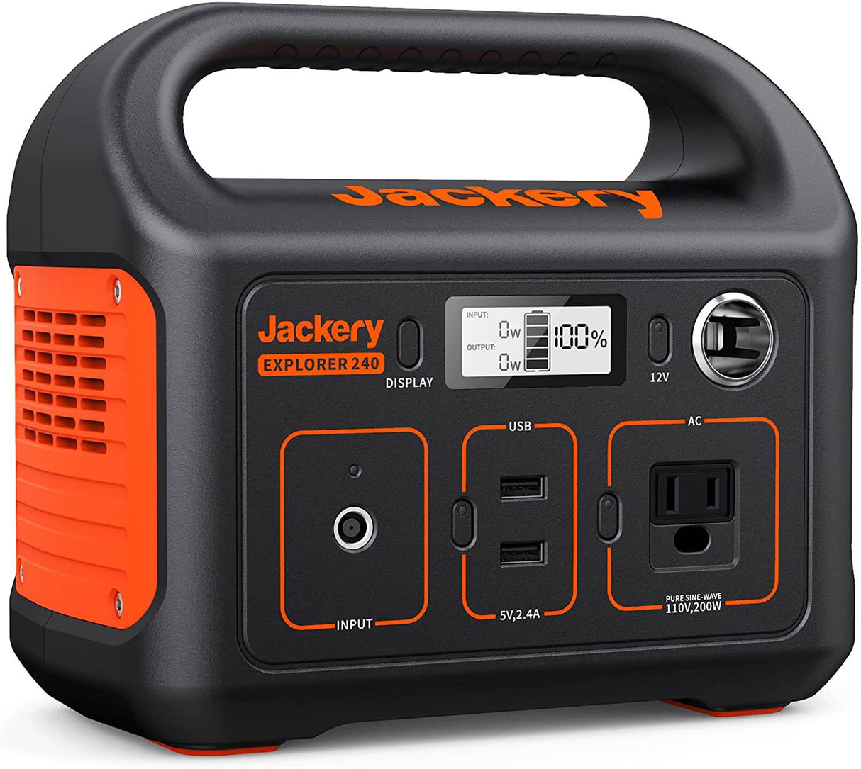 Jackery Portable Power Station Explorer 240, batería de litio de respaldo de 240 Wh, salida de CA de onda sinusoidal pura de 110 V/200 W, generador solar (panel solar no incluido) para acampar al aire libre, viajes, caza, emergencia - DIGVICE MX