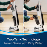 BISSELL TurboClean Hard Floors Aspiradora inalámbrica en seco y húmedo con fórmula desinfectante y ciclo de autolimpieza, 3548