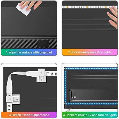 Govee TV LED Backlights, App Control TV LED Light Strip, 7 modos de escena y modo DIY, 6.56FT Fácil instalación USB TV LED Backlights para televisores de 40-60 pulgadas - DIGVICE MX