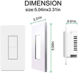 Youngzuth Interruptor de luz inteligente, botón de interruptor inteligente WiFi de 2 vías, compatible con Alexa y Google Home, control remoto con función de sincronización, no requiere concentrador - DIGVICE MX