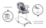 BEABA Up & Down Portable Baby Rocker, 4 niveles de altura + 3 posiciones reclinables con 1 clic, balancín de altura de sofá y mesa, - DIGVICE MX