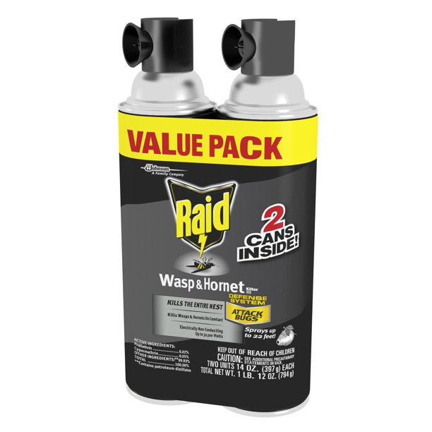 Raid Insecticida para avispas y avispones 33 14 oz. 2 paquetes