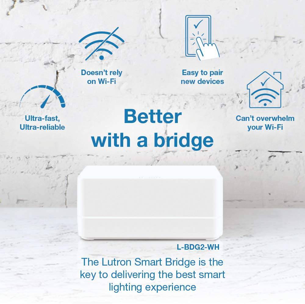 Lutron Caseta Wireless Smart Light Dimmer Switch (2 unidades) Kit de inicio con pedestales para mandos a distancia inalámbricos Pico, funciona con Alexa, Apple HomeKit y el asistente de Google | P-BDG-PKG2W, Blanco - DIGVICE MX