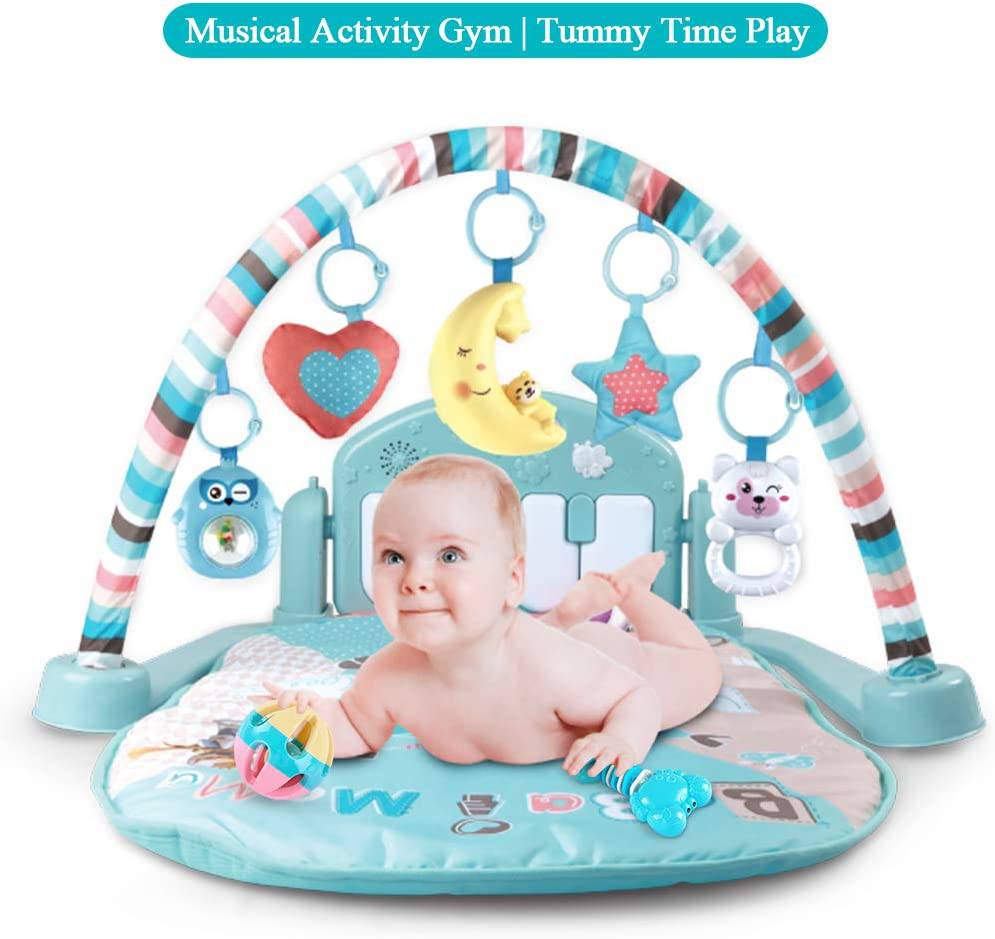 TEMI Baby Gym Toys & Activity Play Mat, Kick and Play Piano Gym Center ...