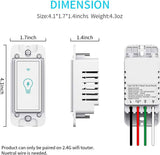 BEKCA Interruptor de luz inteligente, compatible con Amazon Alexa y Google Home, control remoto de sus accesorios desde cualquier lugar, función de sincronización, protección contra sobrecarga, no requiere concentrador, paquete de 2 - DIGVICE MX