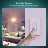 TREATLIFE Paquete de 4 interruptores de atenuación inteligente, el interruptor de luz inteligente funciona con Alexa y Google Home, interruptor de luz WiFi de 2,4 GHz para bombillas LED/CFL/incandescentes regulables, requiere cable neutro, unipolar - DIGVICE MX