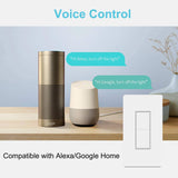 Youngzuth Interruptor de luz inteligente, botón de interruptor inteligente WiFi de 2 vías, compatible con Alexa y Google Home, control remoto con función de sincronización, no requiere concentrador - DIGVICE MX