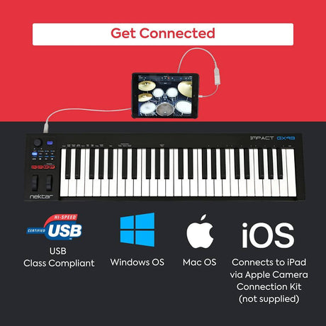 Nektar Impact GX49 | Teclado controlador USB MIDI con integración Nektar DAW