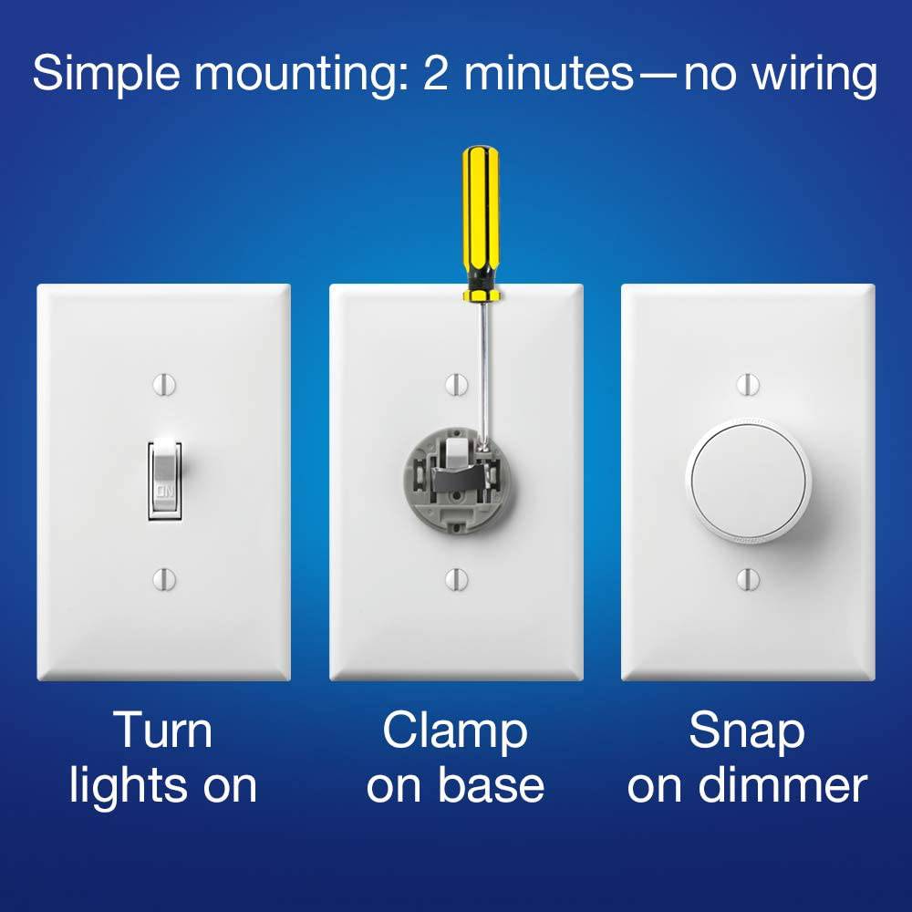 Lutron Interruptor de atenuación de bombilla inteligente Aurora | para bombillas inteligentes Philips Hue | Z3-1BRL-WH-L0 | Blanco - DIGVICE MX