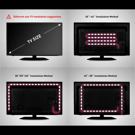 Nexillumi Tira de luces LED de 6.56 pies para TV LED de retroiluminación para TV de 24 a 60 pulgadas, tira de LED RGB alimentada por USB, control de aplicaciones, sincronización con música, iluminación polarizada, 5050 RGB para espejo, PC, Android iOS - DIGVICE MX